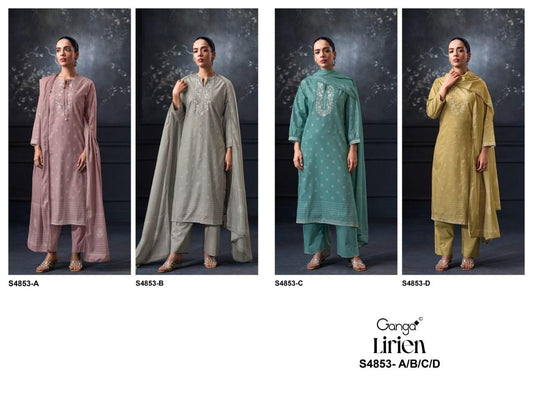 Lirien S4853 Ganga Cotton Pant Style Suits Supplier