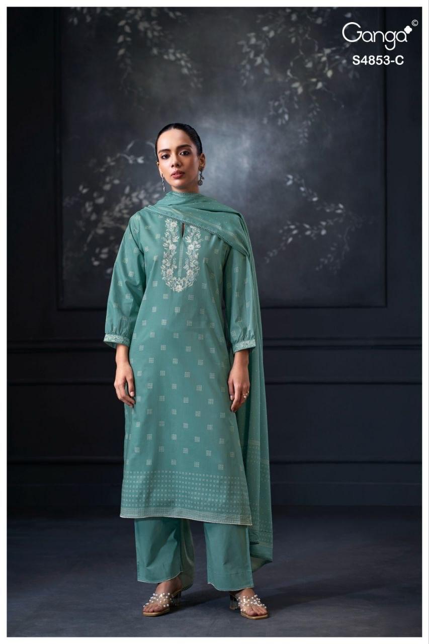 Lirien S4853 Ganga Cotton Pant Style Suits Supplier