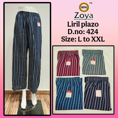 Liril 150825 Zoya Rayon Branded Palazzo Wholesale Rate