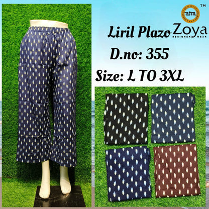 Liril 1508 Zoya Rayon Branded Palazzo Wholesaler