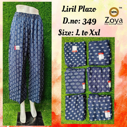 Liril 1508 Zoya Rayon Branded Palazzo Wholesaler