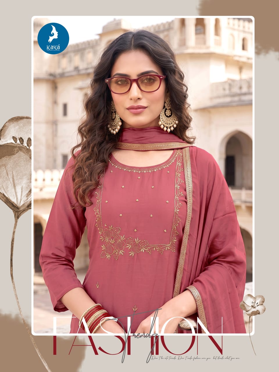 Liril Kaya Chanderi Readymade Pant Style Suits Supplier Gujarat