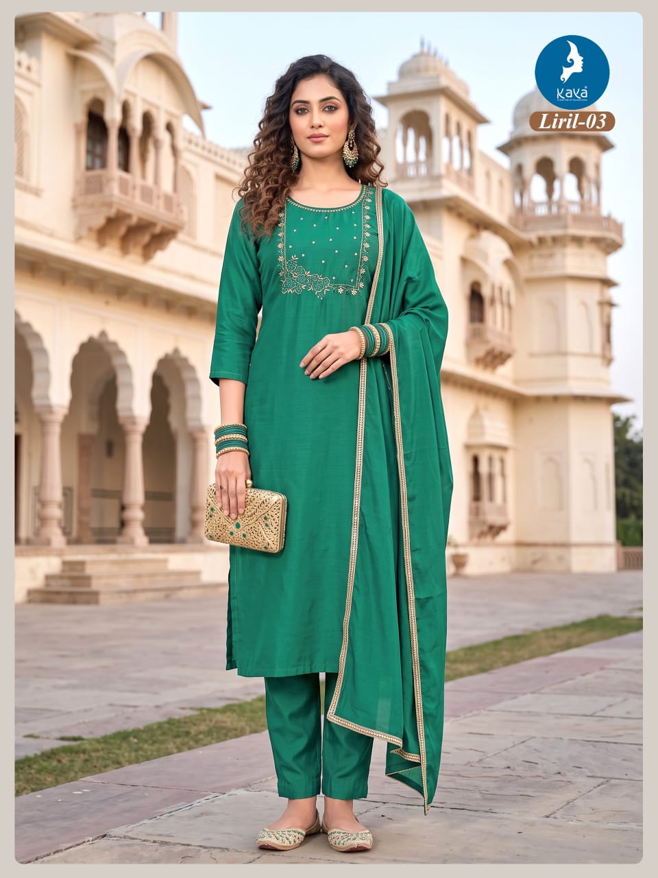 Liril Kaya Chanderi Readymade Pant Style Suits Supplier Gujarat