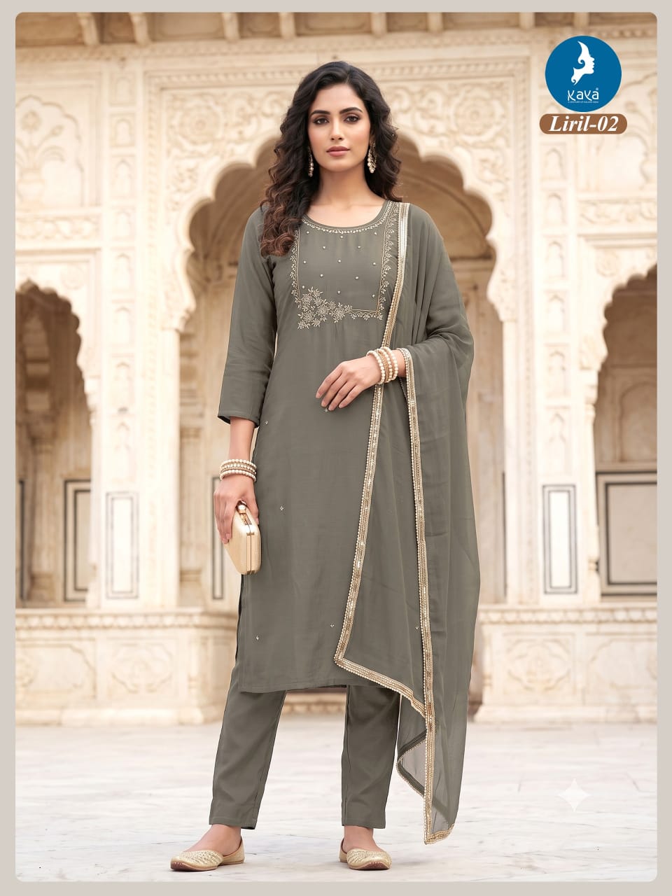 Liril Kaya Chanderi Readymade Pant Style Suits Supplier Gujarat
