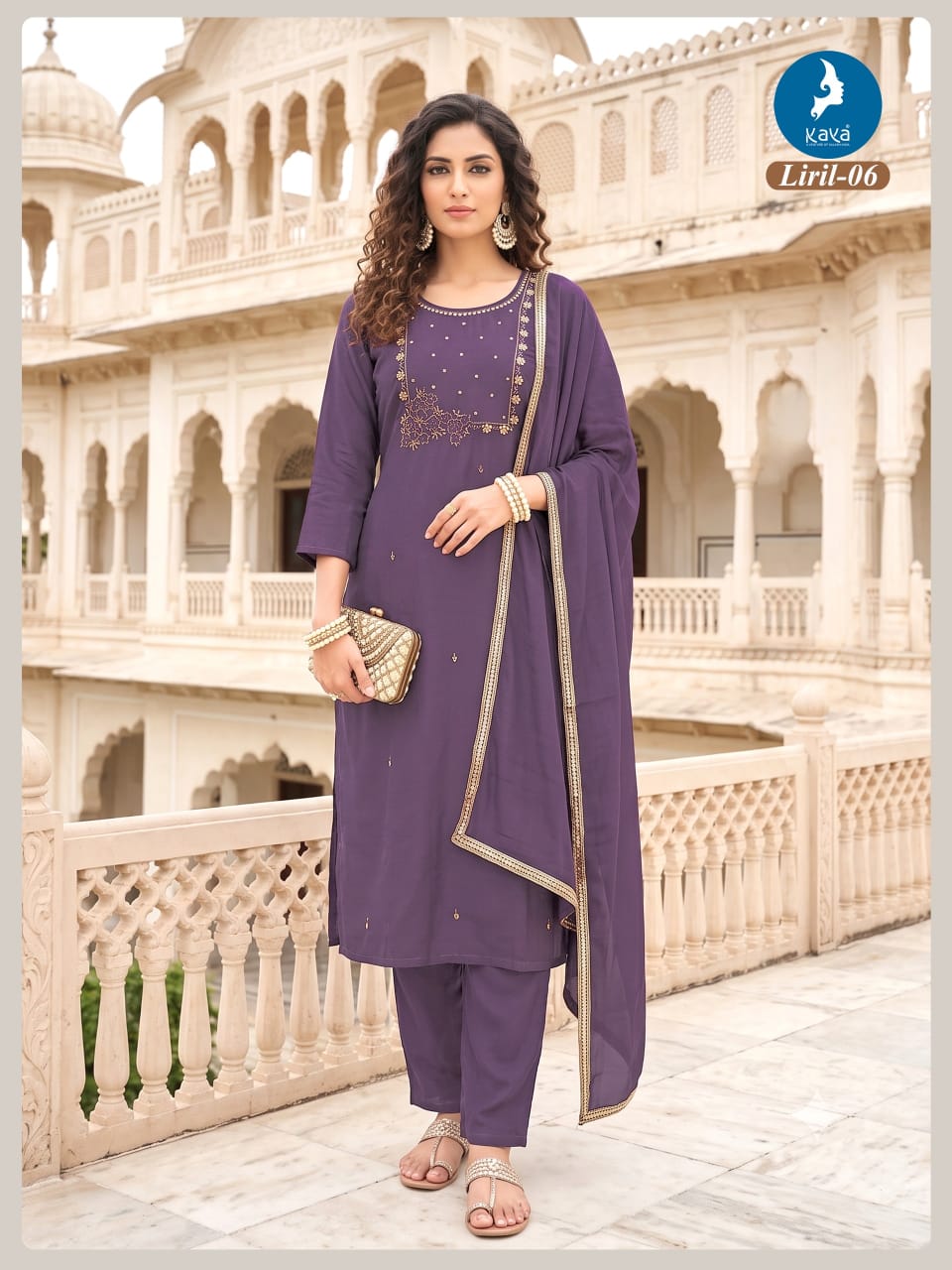 Liril Kaya Chanderi Readymade Pant Style Suits Supplier Gujarat
