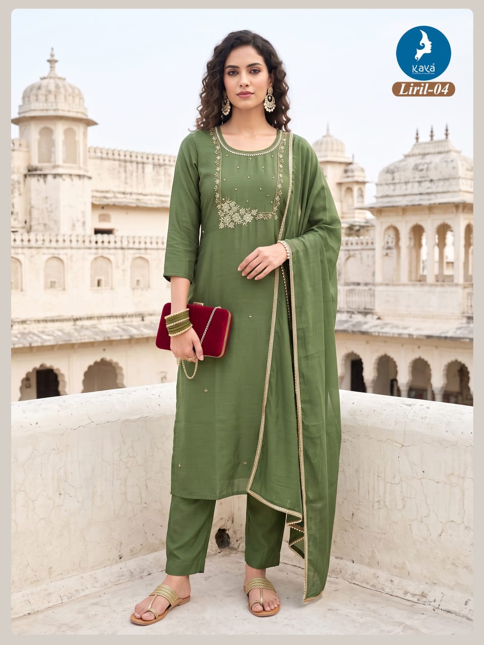 Liril Kaya Chanderi Readymade Pant Style Suits Supplier Gujarat