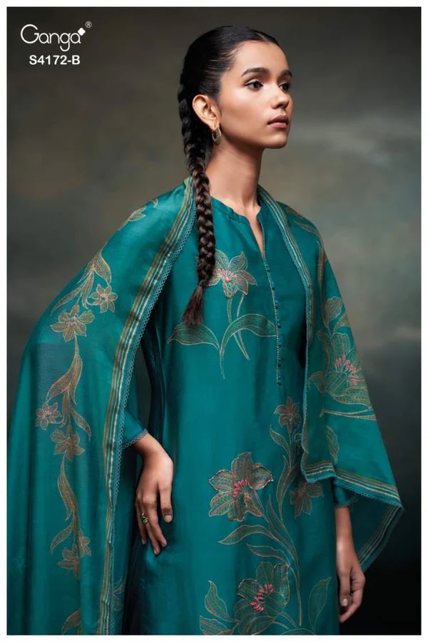 Lirra 4172 Ganga Premium Bemberg Plazzo Style Suits Supplier Ahmedabad