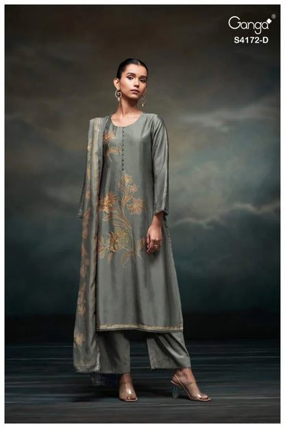 Lirra 4172 Ganga Premium Bemberg Plazzo Style Suits Supplier Ahmedabad