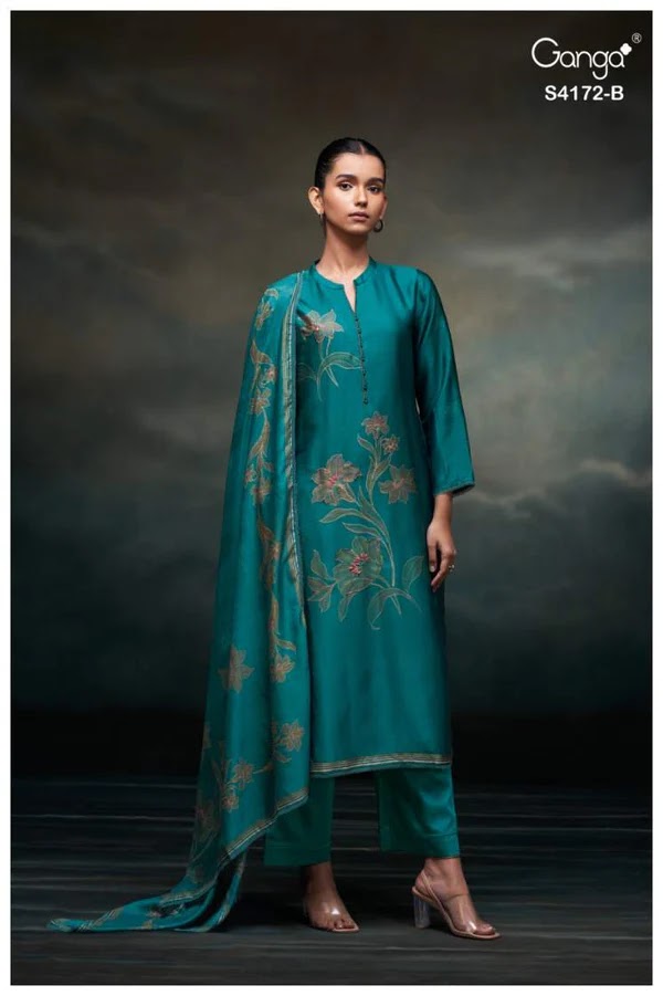 Lirra 4172 Ganga Premium Bemberg Plazzo Style Suits Supplier Ahmedabad