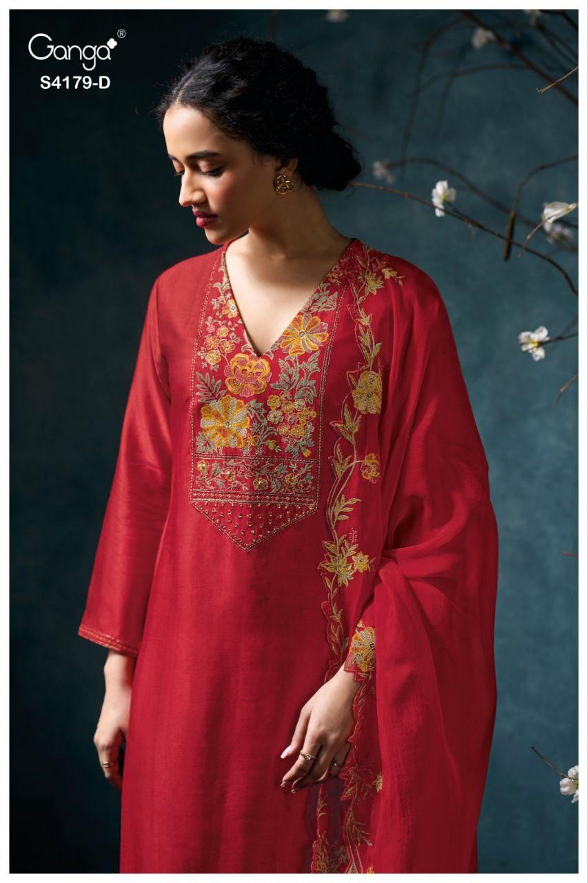 Liselle 4179 Ganga Pure Bemberg Plazzo Style Suits Exporter Gujarat