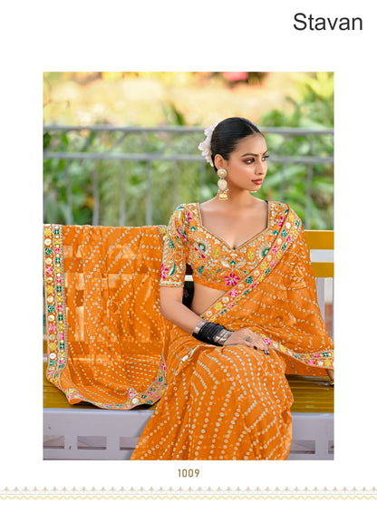 Lisha Stavan Weightless Sarees Wholesaler Ahmedabad
