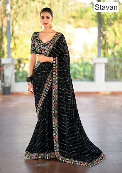 Lisha Stavan Weightless Sarees Wholesaler Ahmedabad