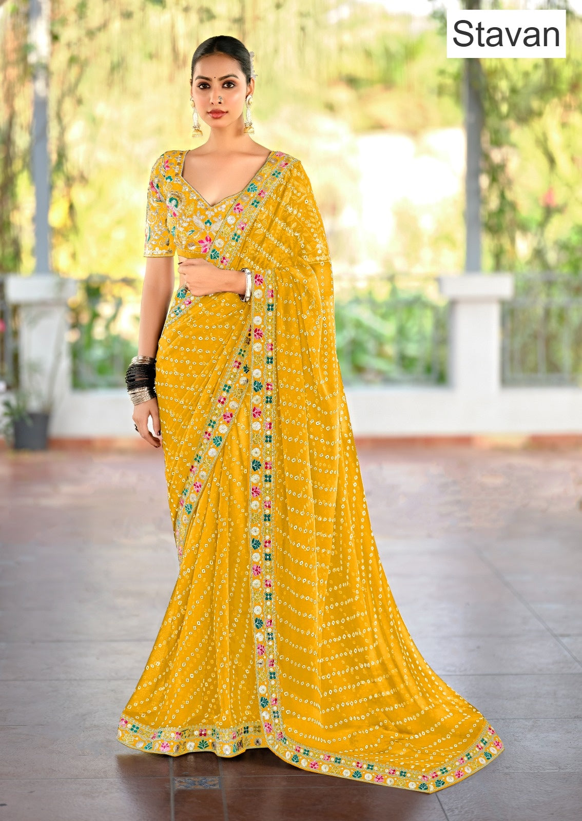 Lisha Stavan Weightless Sarees Wholesaler Ahmedabad