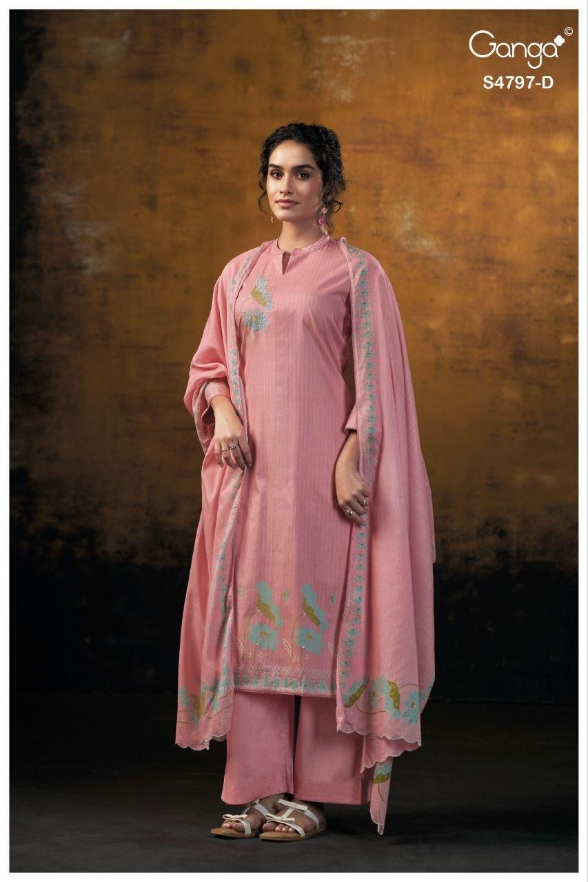 Lishika 4797 Ganga Cotton Plazzo Style Suits Wholesaler India