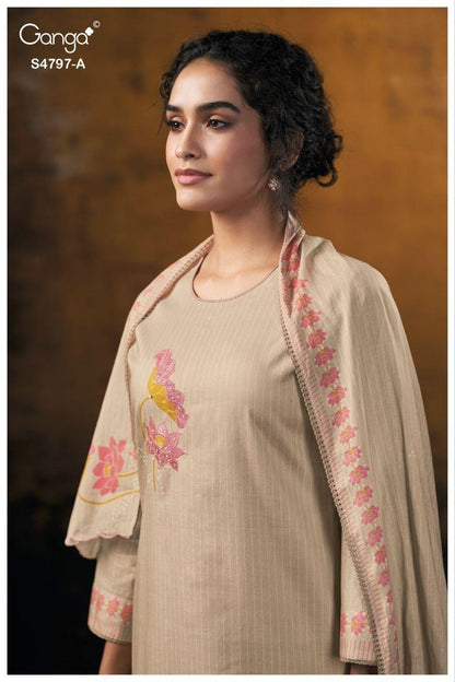 Lishika 4797 Ganga Cotton Plazzo Style Suits Wholesaler India