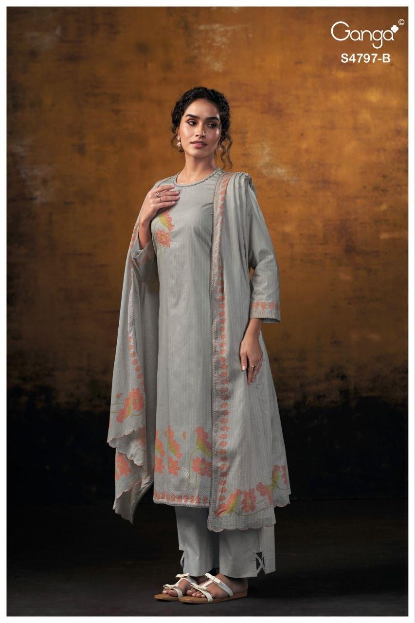 Lishika 4797 Ganga Cotton Plazzo Style Suits Wholesaler India