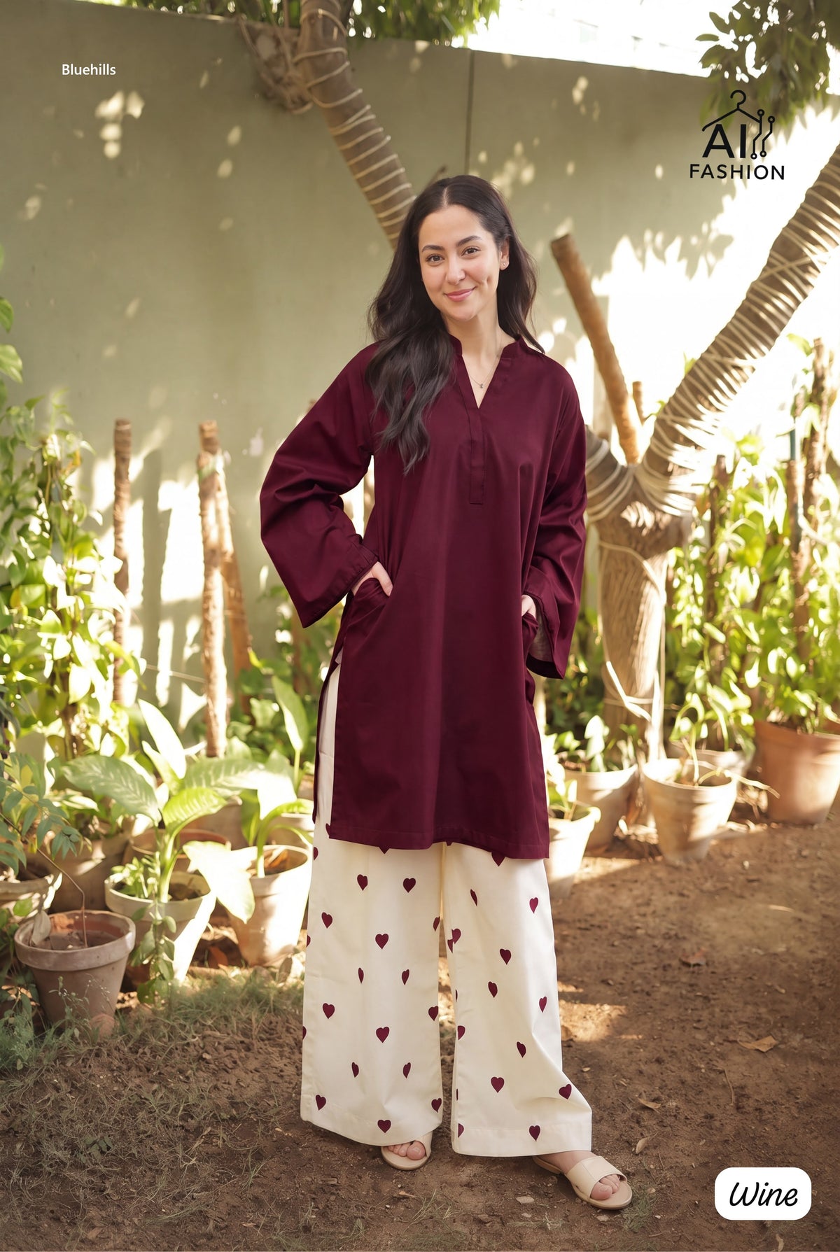 Little Hearts Bluehills Rayon Kurti Plazzo Set Wholesaler India