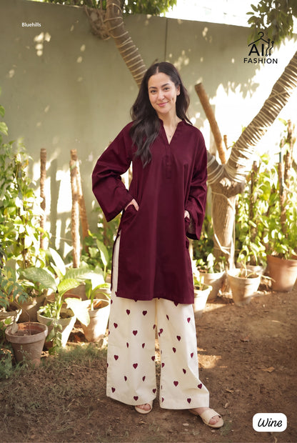 Little Hearts Bluehills Rayon Kurti Plazzo Set Wholesaler India