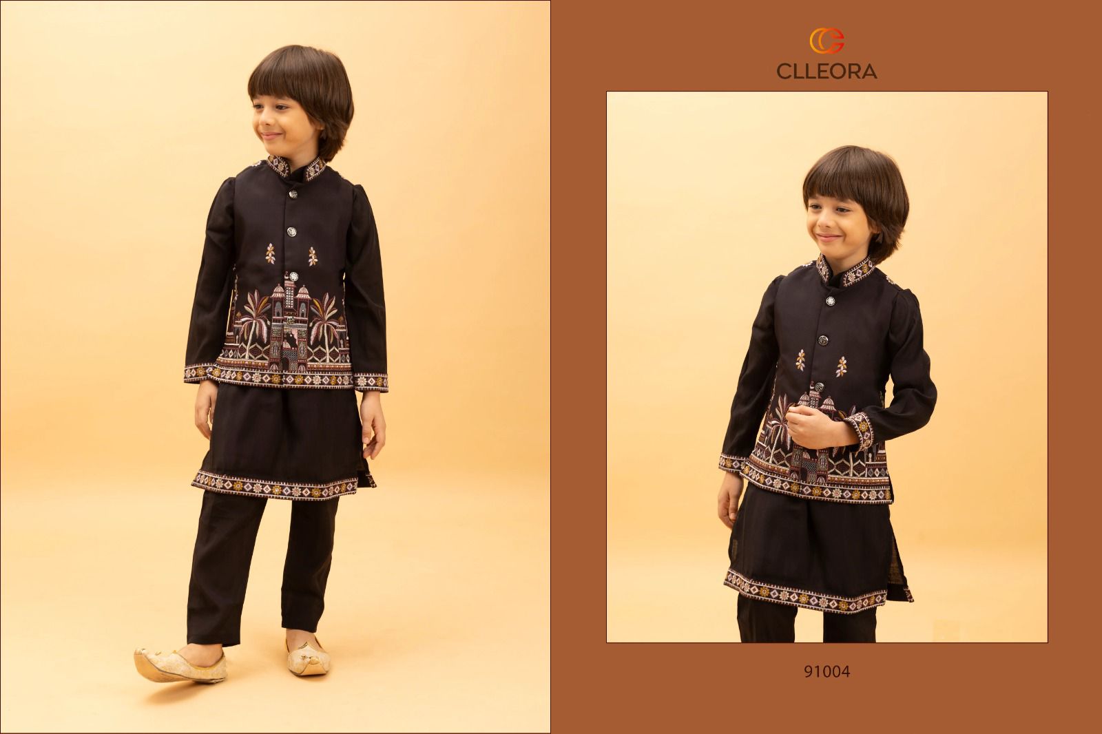 Little Couture With Koti Clleora Viscose Silk Boys Kurta Pyjama Manufacturer Gujarat