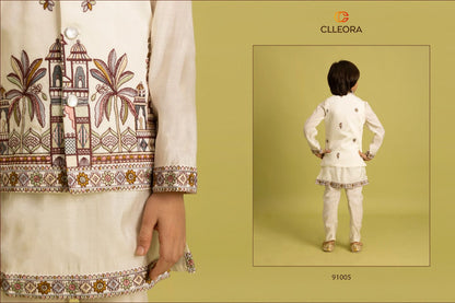 Little Couture With Koti Clleora Viscose Silk Boys Kurta Pyjama Manufacturer Gujarat