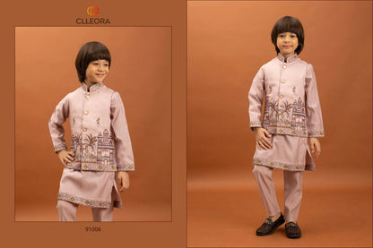 Little Couture With Koti Clleora Viscose Silk Boys Kurta Pyjama Manufacturer Gujarat