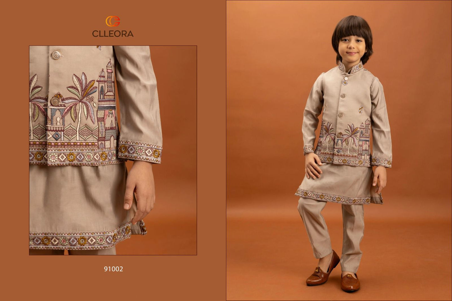 Little Couture With Koti Clleora Viscose Silk Boys Kurta Pyjama Manufacturer Gujarat
