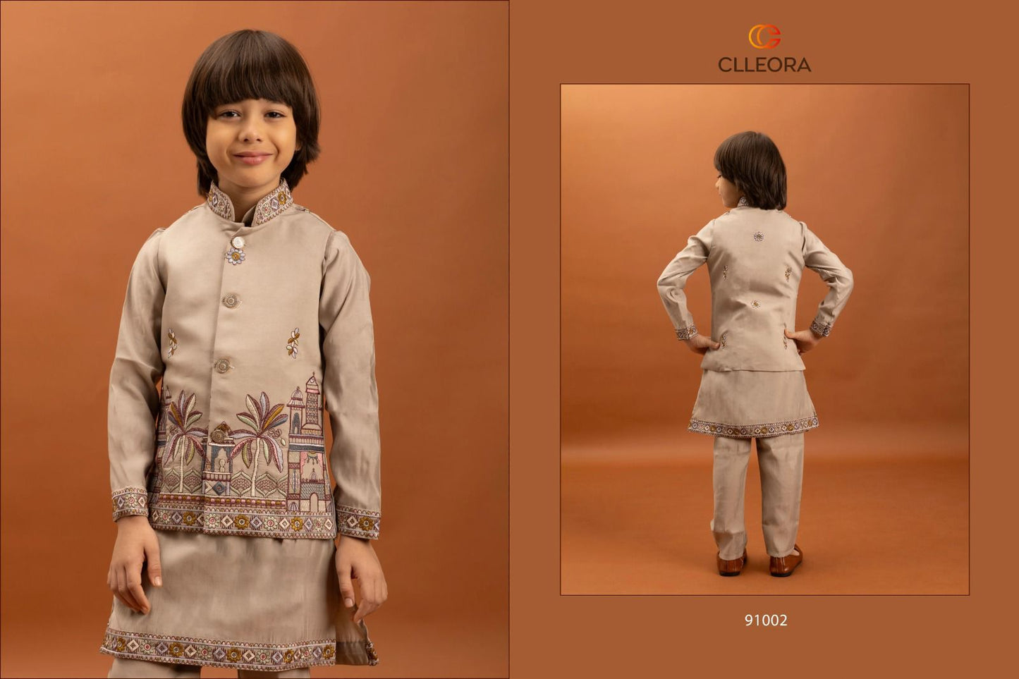 Little Couture With Koti Clleora Viscose Silk Boys Kurta Pyjama Manufacturer Gujarat