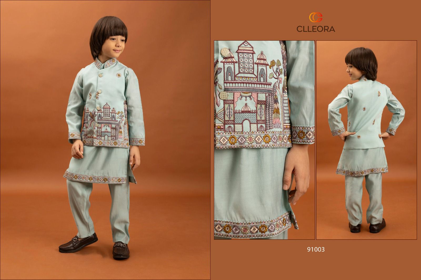 Little Couture With Koti Clleora Viscose Silk Boys Kurta Pyjama Manufacturer Gujarat