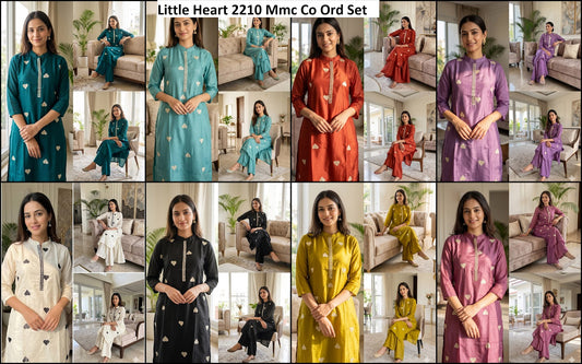 Little Heart 2210 Mmc Chanderi Co Ord Set Wholesaler Gujarat
