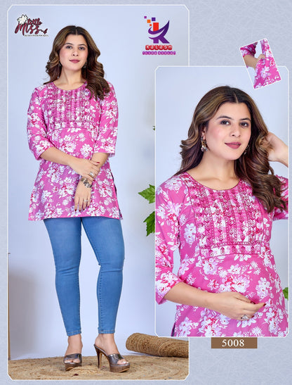 Little Miss 4 Mlm Kalash Lifestyle Rayon 14Kg Short Kurtis Supplier