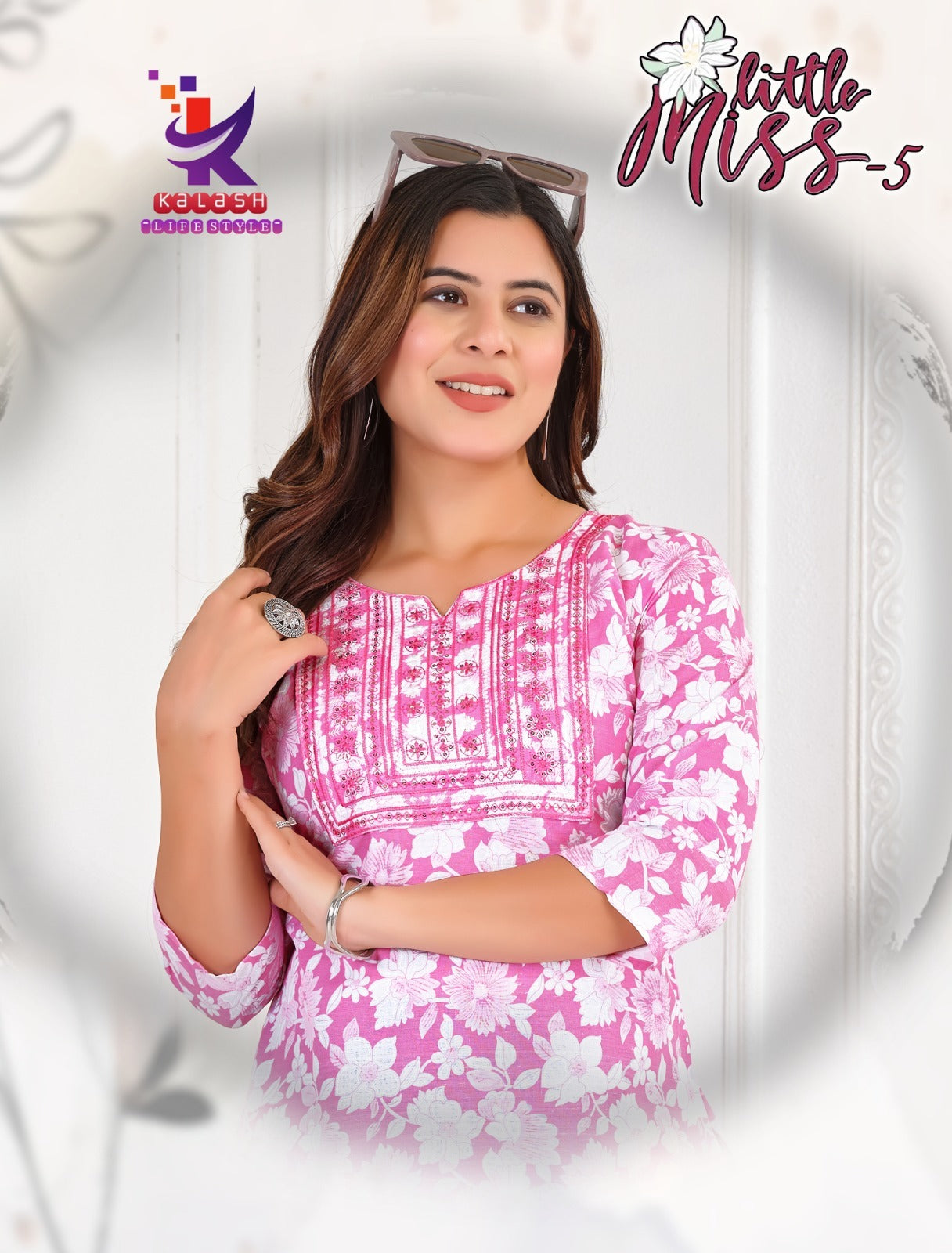 Little Miss 5 Mlm Kalash Lifestyle Rayon Cotton Short Kurtis Wholesaler Gujarat