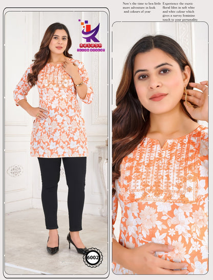 Little Miss 5 Mlm Kalash Lifestyle Rayon Cotton Short Kurtis Wholesaler Gujarat