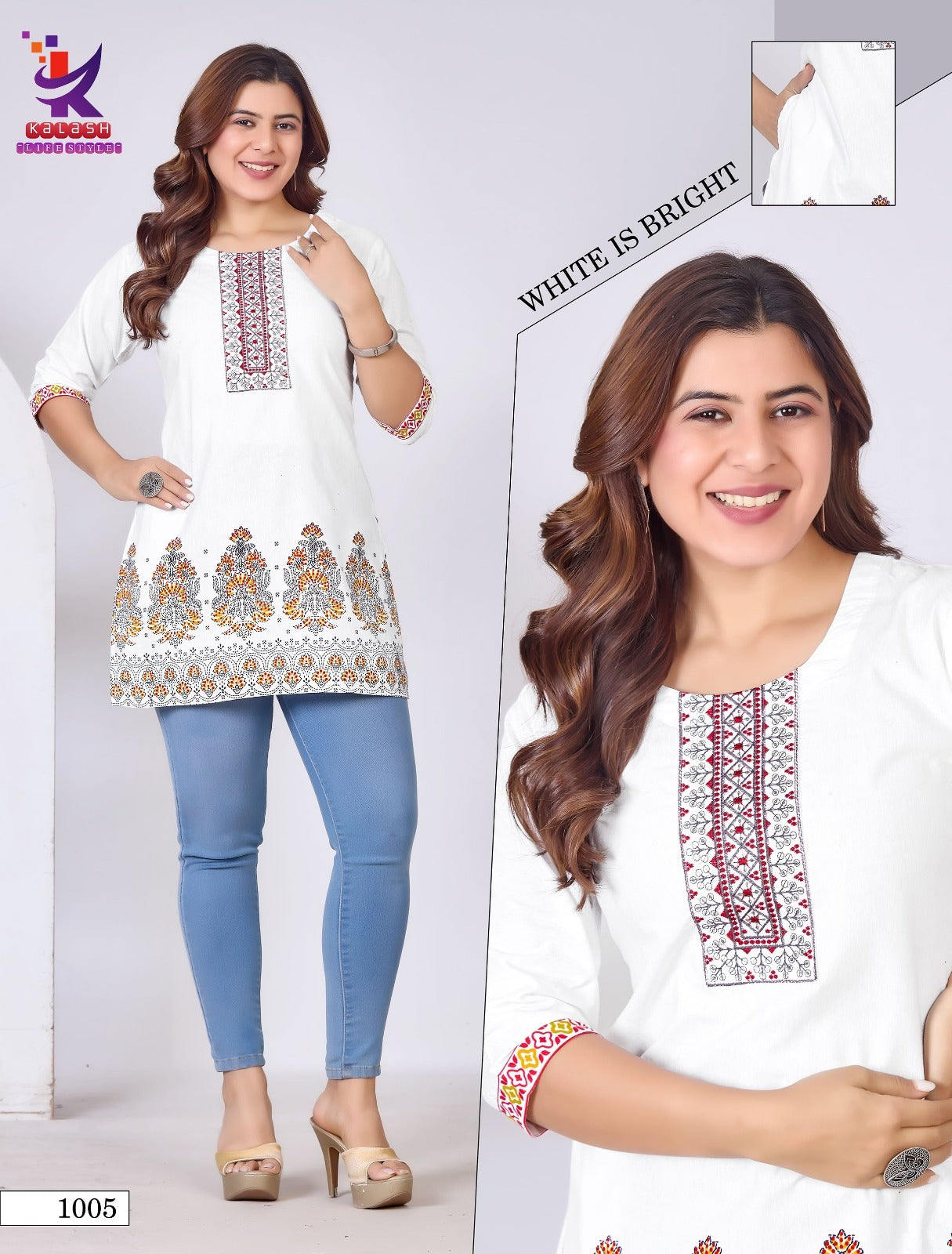 Little Moon 2 Mlm Kalash Lifestyle Cotton Short Kurtis Exporter