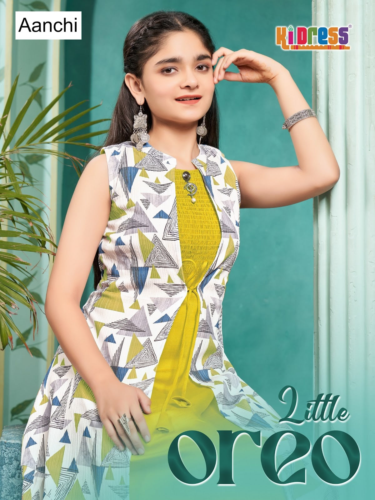 Little Oreo Kidress Aanchi Vatican Girls Kurti Jacket Set Manufacturer Ahmedabad