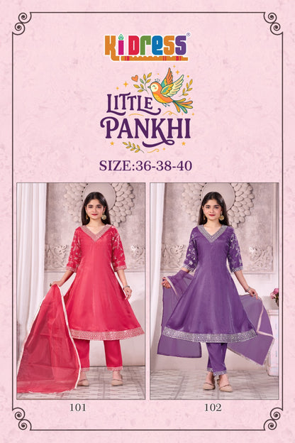 Little Pankhi Kidress Aanchi Roman Girls Readymade Anarkali Suits Exporter India
