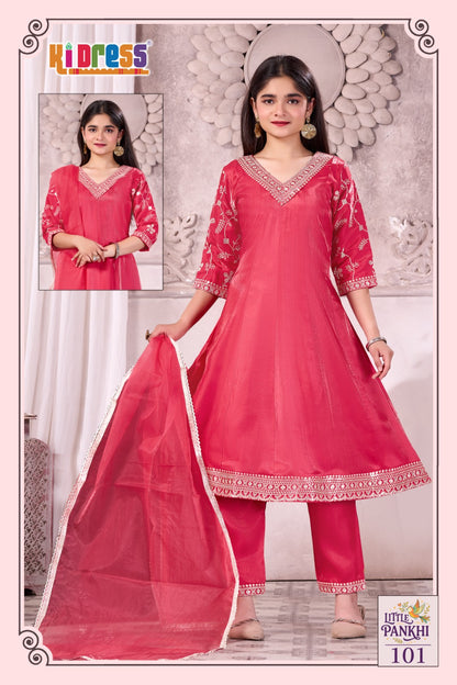 Little Pankhi Kidress Aanchi Roman Girls Readymade Anarkali Suits Exporter India
