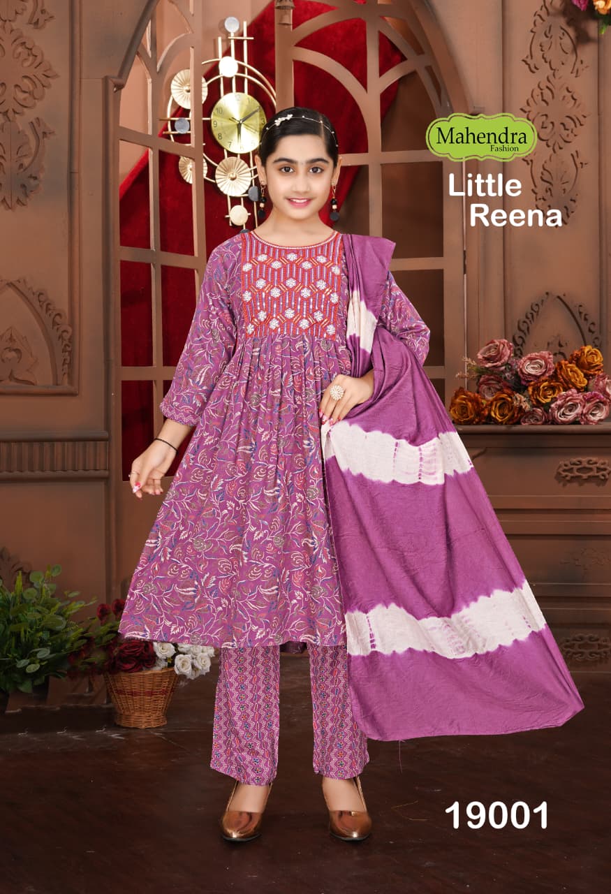 Little Reena Vol 1 Mahendra Fashion Rayon Girls Readymade Pant Suits Wholesale