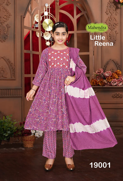 Little Reena Vol 1 Mahendra Fashion Rayon Girls Readymade Pant Suits Wholesale