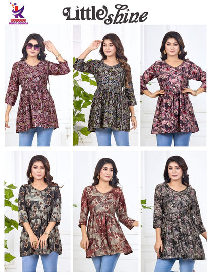 Little Shine Mlm Kalash Lifestyle Rayon 17Kg Stylish Tops Manufacturer Gujarat
