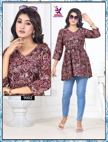 Little Shine Mlm Kalash Lifestyle Rayon 17Kg Stylish Tops Manufacturer Gujarat
