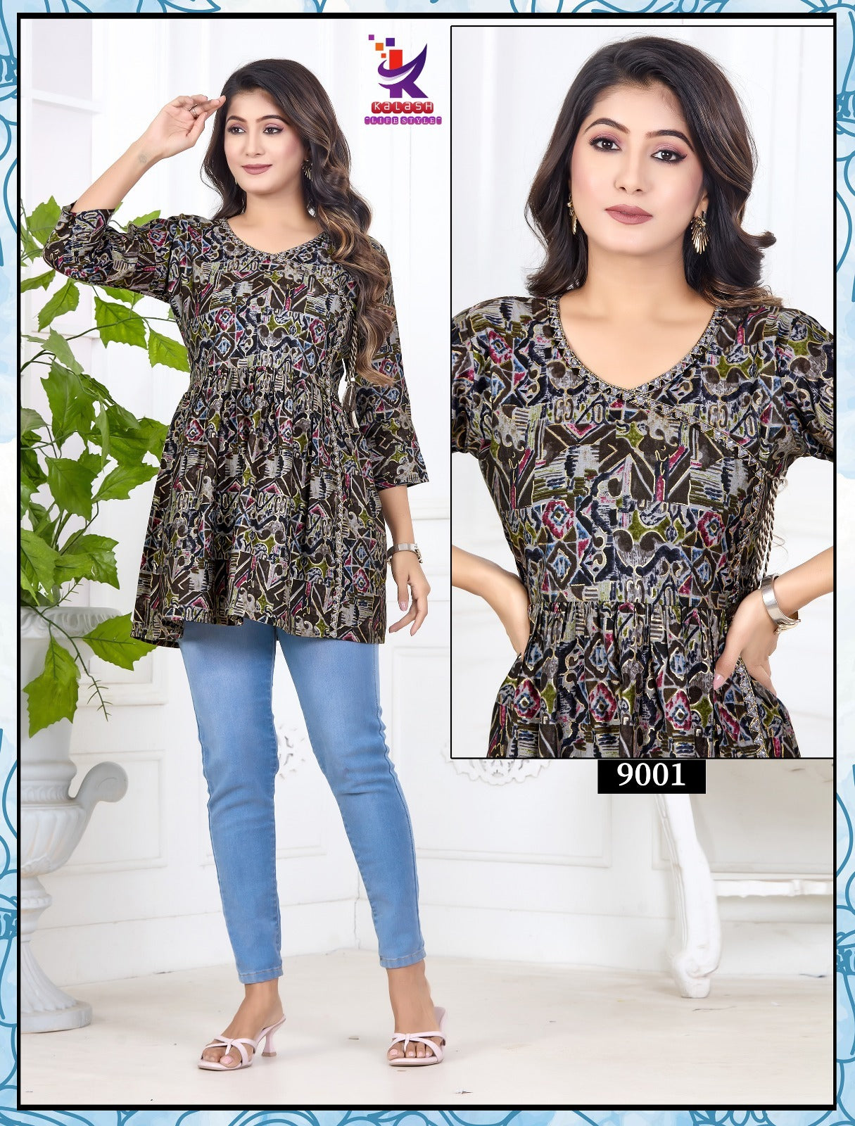 Little Shine Mlm Kalash Lifestyle Rayon 17Kg Stylish Tops Manufacturer Gujarat