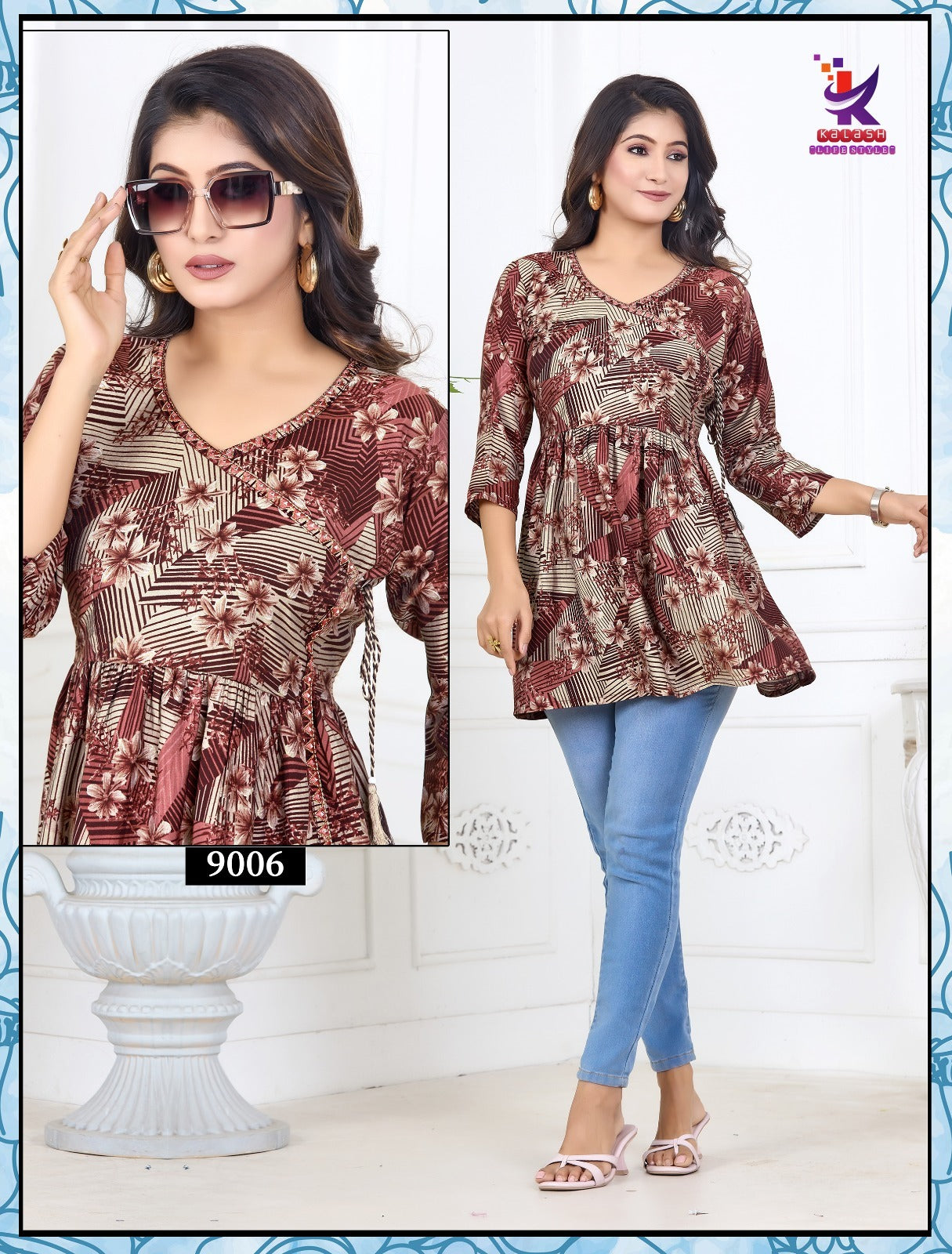 Little Shine Mlm Kalash Lifestyle Rayon 17Kg Stylish Tops Manufacturer Gujarat