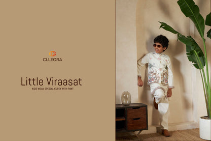 Little Viraasat With Koti Clleora Viscose Silk Boys Kurta Pyjama Wholesaler India