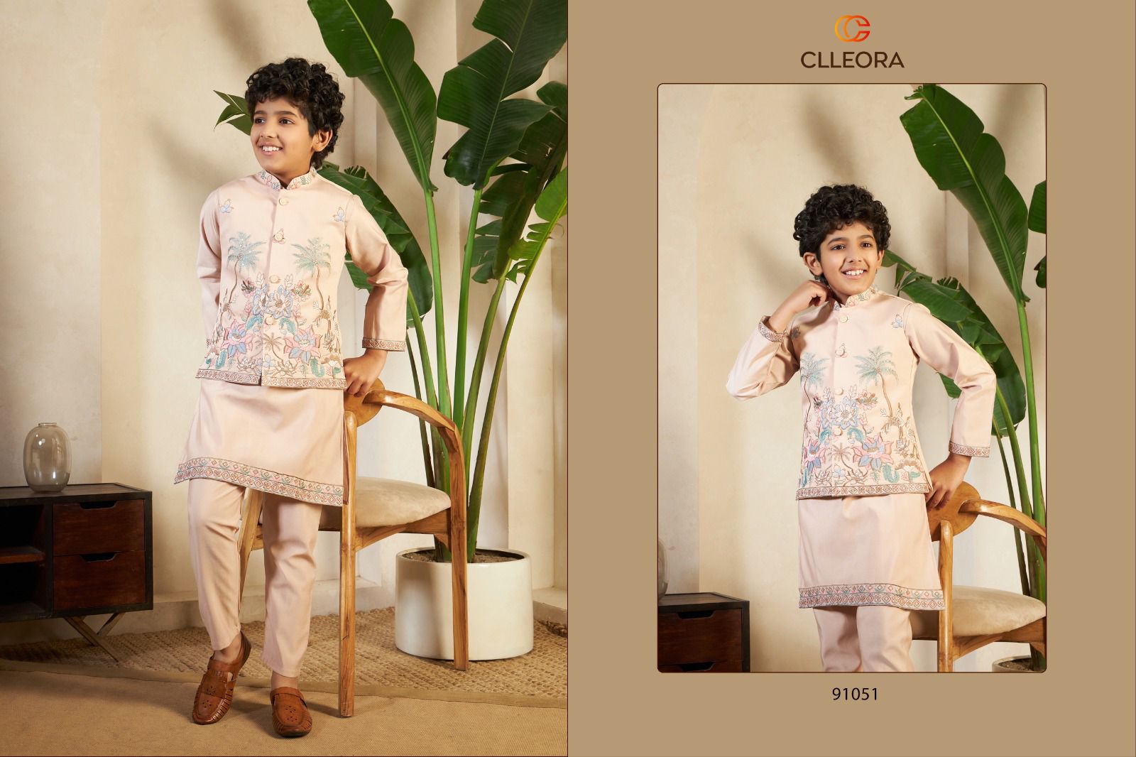 Little Viraasat With Koti Clleora Viscose Silk Boys Kurta Pyjama Wholesaler India