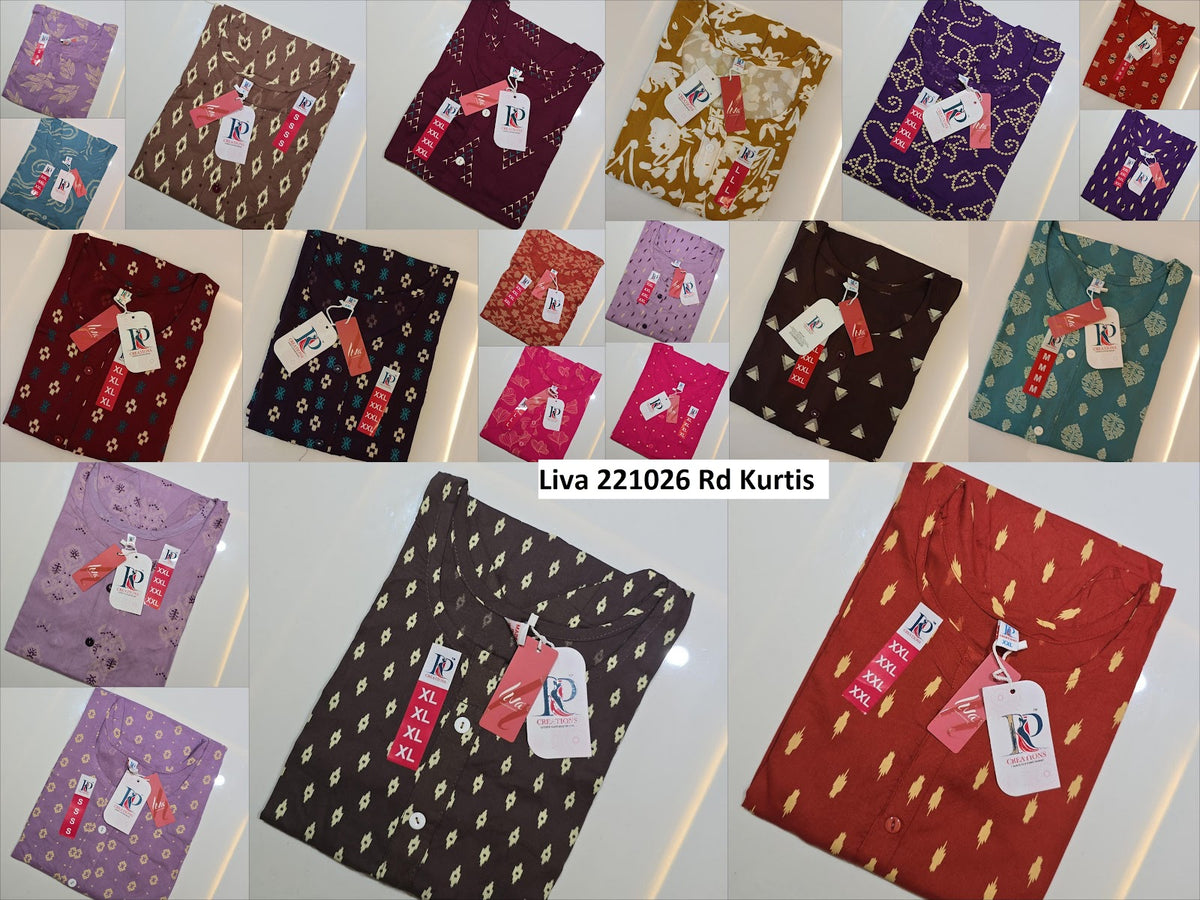 Liva 221026 Rd Reyon Kurtis Exporter India