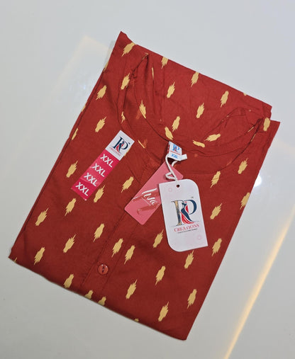 Liva 221026 Rd Reyon Kurtis Exporter India