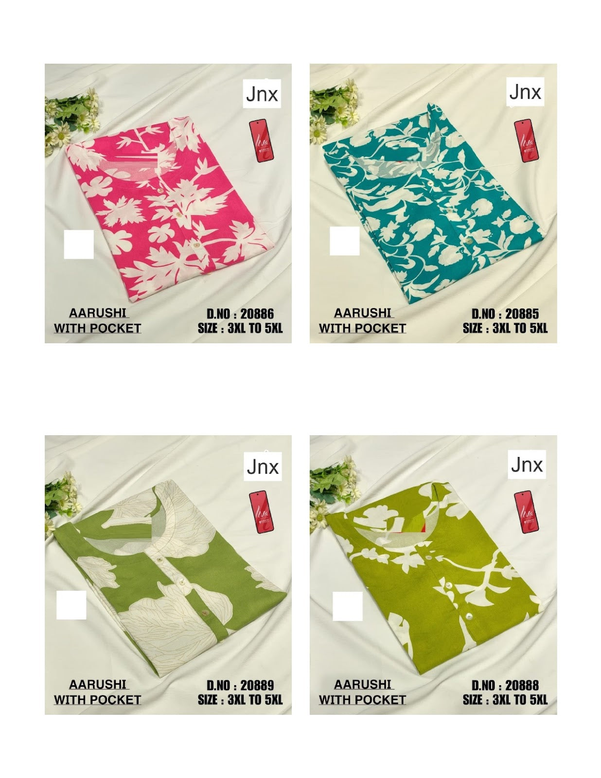 Liva Aarushi 011225 Jnx Liva Rayon Plus Size Kurtis Wholesaler Ahmedabad