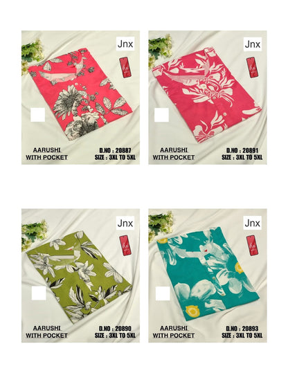 Liva Aarushi 011225 Jnx Liva Rayon Plus Size Kurtis Wholesaler Ahmedabad