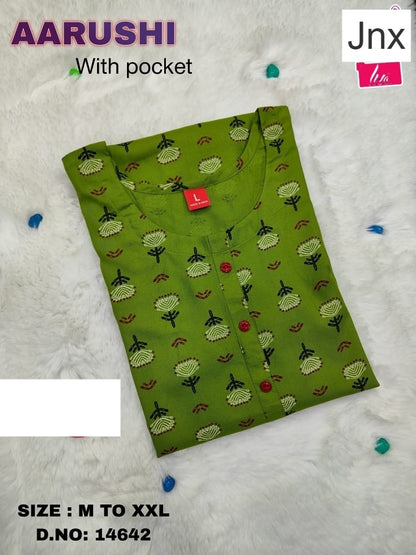 Liva Aarushi Jnx Rayon Kurti With Pocket Exporter Ahmedabad