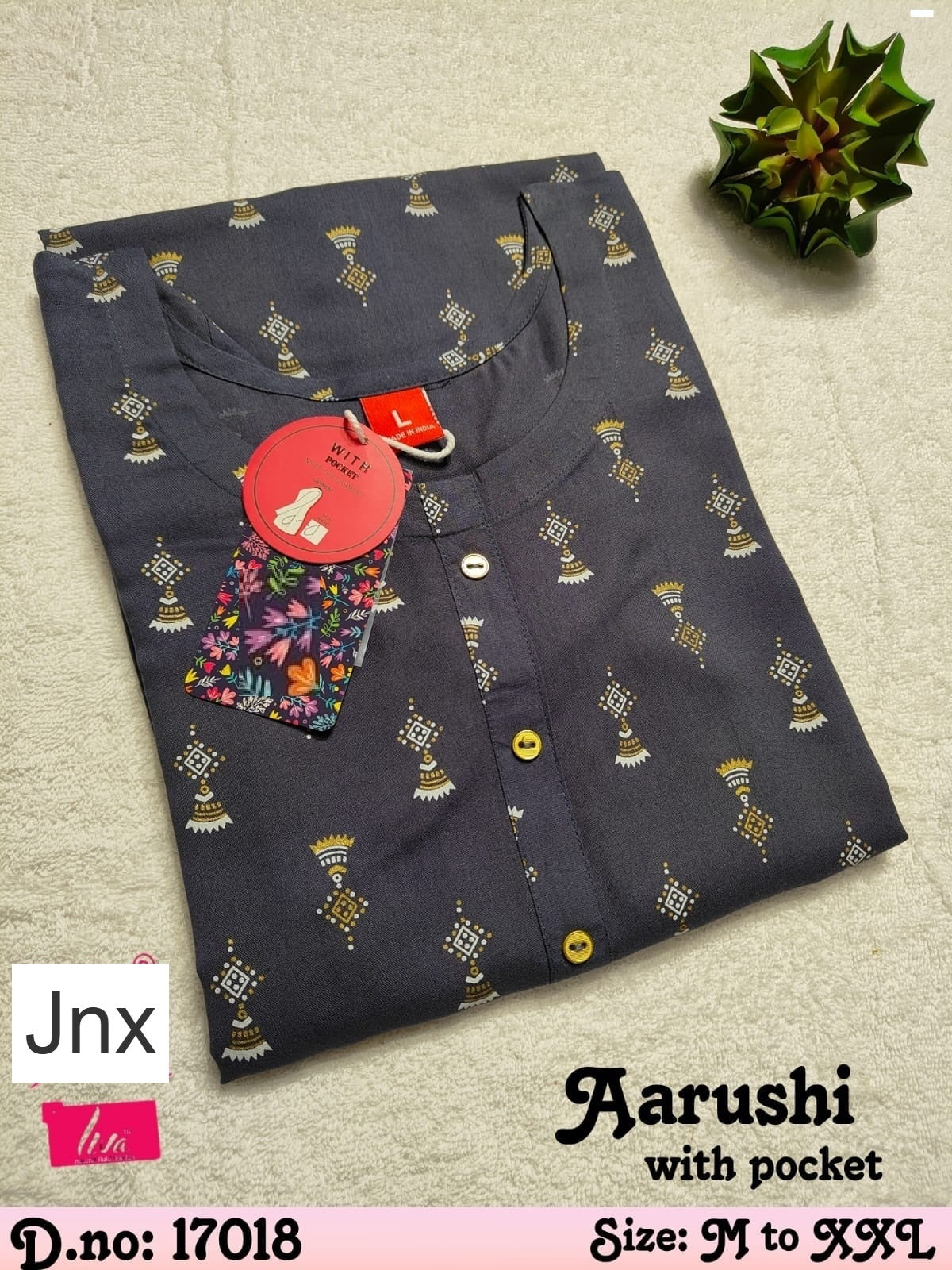 Liva Aarushi Jnx Rayon Kurti With Pocket Exporter Ahmedabad